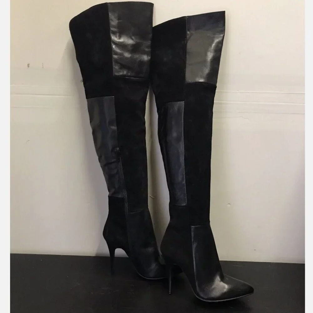 Charles David Kris Over The Knee Leather Suede Boots
